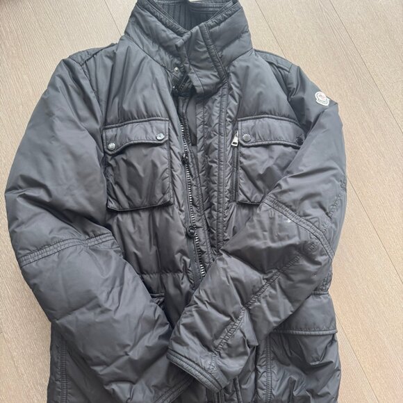 Men's Moncler Jacket Coat Black Size 4 Large